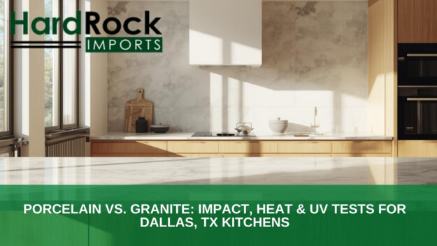 Porcelain vs. Granite_ Impact, Heat & UV Tests for Dallas, TX Kitchens porcelain countertops vs granite Dallas