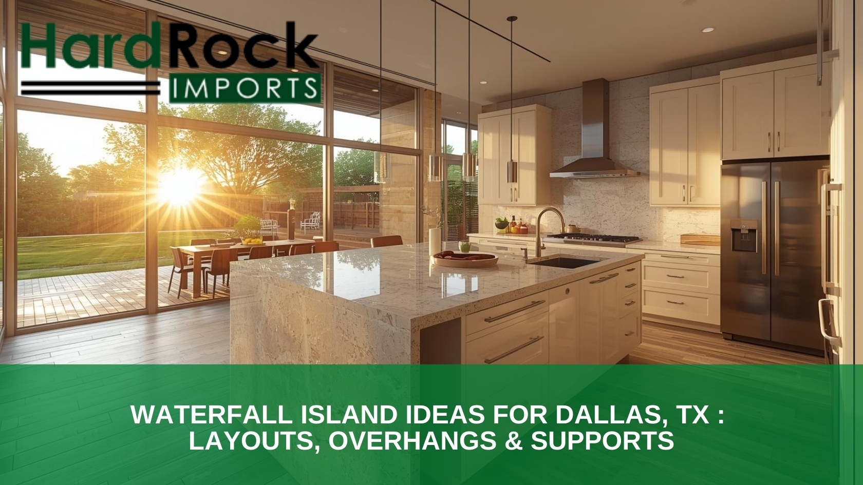 Waterfall Island Ideas for Dallas, TX _ Layouts, Overhangs & Supports waterfall island ideas Dallas