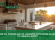 dekton vs porcelain vs granite outdoors