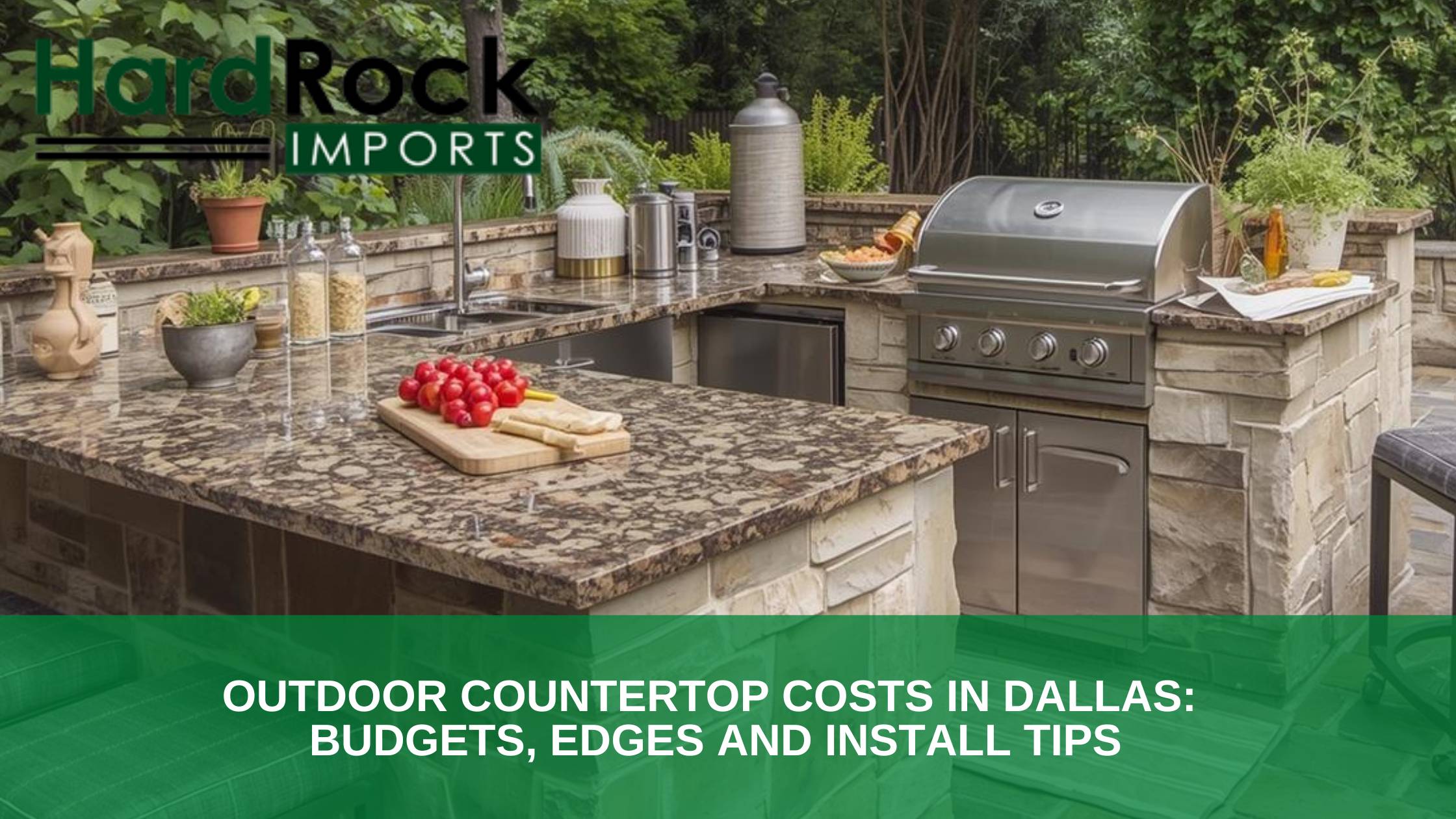 outdoor kitchen countertop cost Dallas