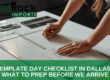 template day checklist Dallas