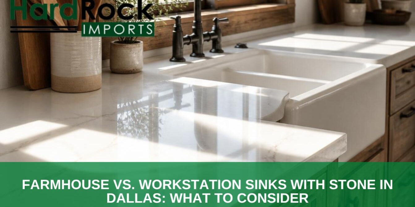 Farmhouse vs. Workstation Sinks with Stone in Dallas_ What to Consider farmhouse vs workstation sink with stone Dallas