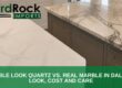 marble look quartz vs marble Dallas