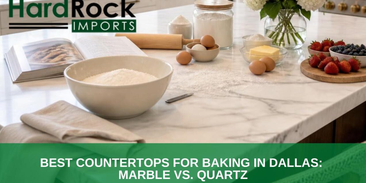 Best Countertops for Baking in Dallas_ Marble vs. Quartz best countertop for baking marble vs quartz Dallas