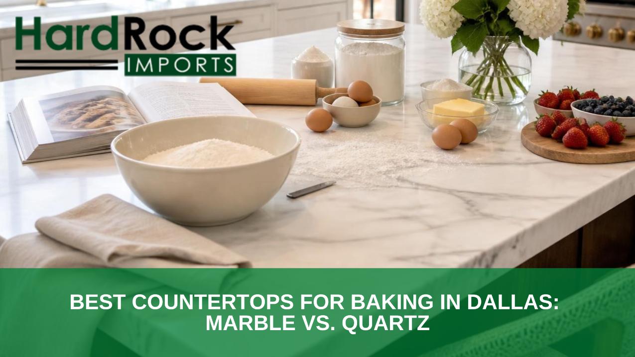 best countertop for baking marble vs quartz Dallas